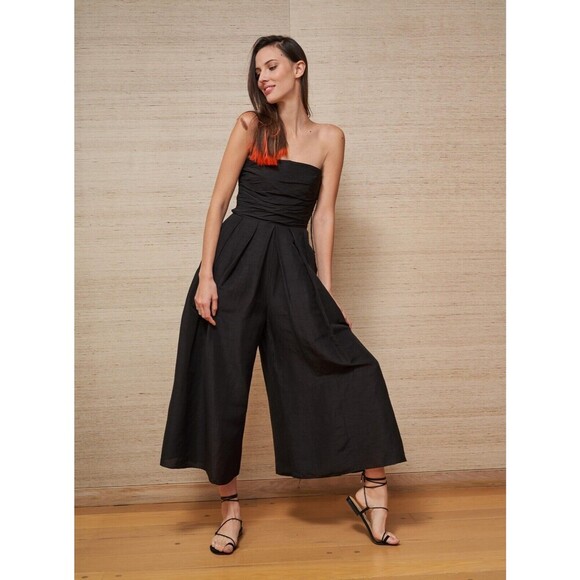 La Ligne Jumpsuit Mason Womens Size Small Black Removable Straps $395 NWOT - Picture 1 of 16